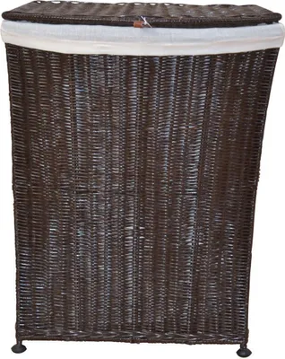 Produktbild von Wäschekorb Braun mit 2 Stoffeinsätzen