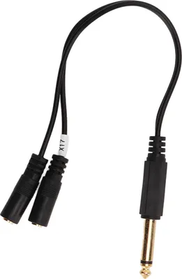 Immagine prodotto di Doppio cavo splitter a Y da 1/8 di pollice a 1/4 di spina 6,35 mm mono 3,5 mm TRRS audio 9,8 pollici