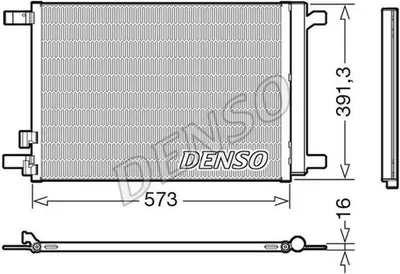 Produktbild von DENSO DCN32066 Kondensator Klimaanlage Klimakondensator für VW Golf VII Schrägheck (5G1, BQ1, BE1, BE2) +Trockner