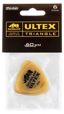 Zdjęcie produktu dla Dunlop Ultex, trójkątne kostki do gitary, 0,60 mm, zestaw 6 sztuk