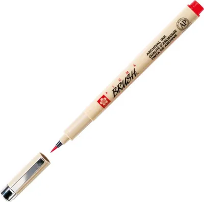 Produktbild von Sakura Pigma Brush Pen mit Pigmenttinte – 9 Farben - Rot