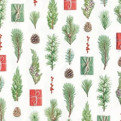 Produktbild von RP 20 Servietten Gifts and Branches - Geschenke und Zweige 33x33cm