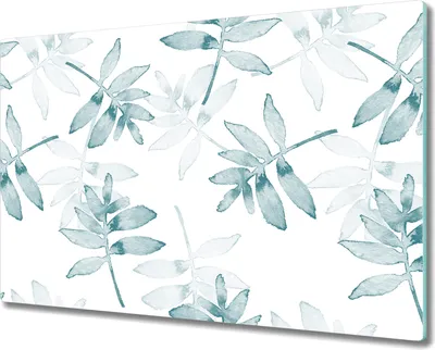 Produktbild von Herd-Abdeckplatte Glas Schneidebrett Ceranfeld-Abdeckung - 80x52 cm - Blätter Tropische