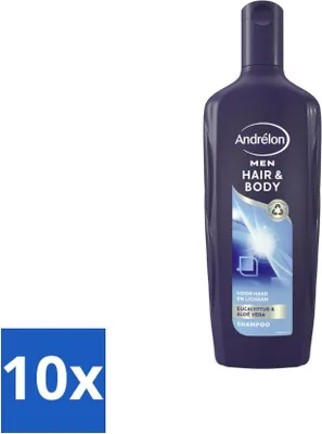 Immagine prodotto di Andrélon - Uomo - Capelli e corpo - Shampoo - 300 ml - Confezione risparmio - 10 pezzi