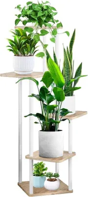 Produktbild von 5-stufiges Pflanzenregal 106 cm hoch Innen Außen Holz
