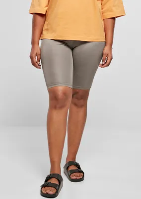 Produktbild von Urban Classics TB4078 | Ladies Synthetic Leather Cycle Shorts Lederradlerhose - Farbe: Asphalt - Größe: 5XL