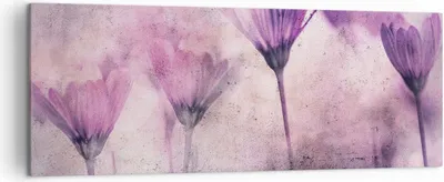 Produktbild von Bild auf Leinwand - Leinwandbild - Einteilig - Blumen Rosa Vintage - 140x50cm - Wand Bild - Wanddeko - Wandbilder - Leinwanddruck - Bilder - Wanddekoration - Leinwand bilder - Wandbild - AB140x50-4432