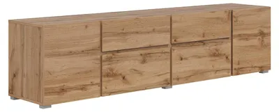 Produktbild von TV-Möbel Maxis mit 2 Schubladen und 4 Türen, Holzoptik, 195cm