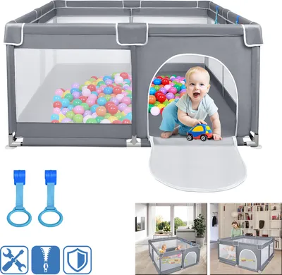 Produktbild von XMTECH ohrádka Dětská ohrádka Zábrana Centrum aktivit Ochranná postýlka pro děti 127x127cm