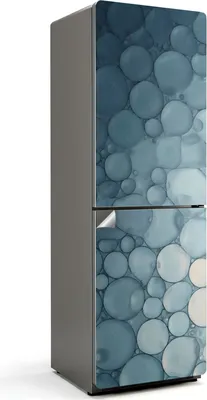 Produktbild von Abstrakte Blasenanordnung – Kühlschrank Aufkleber – Klebefolie Kühlschrank – Kühlschrank Dekor – Kühlschrankfolie selbstklebend – Küchen Dekoration – 60x180 cm