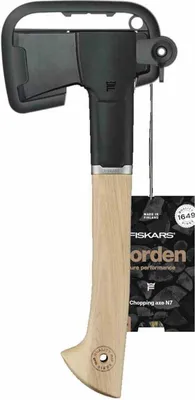 Produktbild von Fiskars 1051142, Einzelne Axt, Überlebens-Axt, Holz, 1 Stück(e), Stahl, Schwarz, Holz