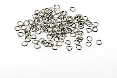 Produktbild von Vintageparts Binderinge Silberfarben Platiniert 3 mm 200 Stück