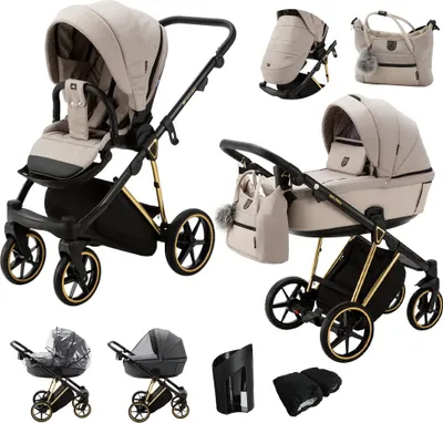 Obrázek produktu pro ADAMEX Kočárek kombinovaný Belissa Special Edition Beige/Gold