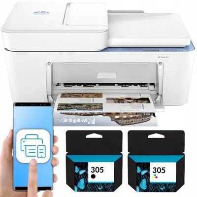 Produktbild von HP DESKJET 4222E 3-in-1-Drucker mit WLAN, automatischem Dokumenteneinzug, Scan- und Kopierfunktion, Farbe, A4