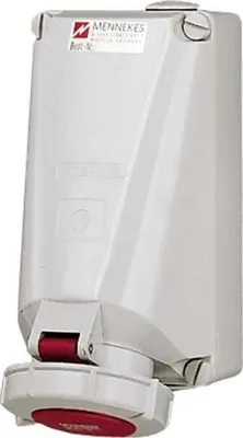Produktbild von Mennekes Wanddose 5515, 5-polig, Aufputz, IP67, Schraubklemme, rot