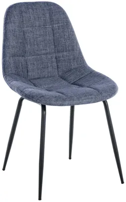 Produktbild von CLP Stuhl Tom mit Metallgestell und hochwertiger Polsterung blau Material Stoff
