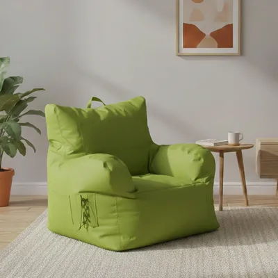 Produktbild von Gepolsterter Sessel mit Armlehnen, Farbe Grün, Maße 80 x 80 x 80 cm
