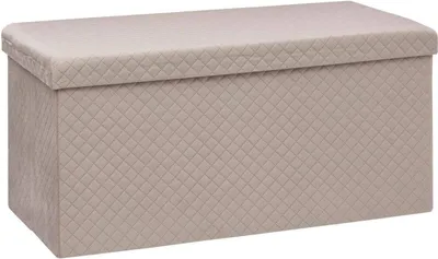 Produktbild von Gepolsterte Sitzbank mit Stauraum, Samt, 76 x 38 x 38 cm