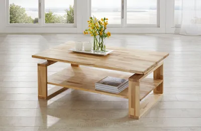 Produktbild von Couchtisch Tisch ALEX Buche vollmassiv / Echtholz 110 x 70 cm, 730- Buche massiv Natur lackiert