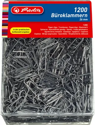 Produktbild von Büroklammern 26mm verzinkt VE=31x1200 Stück