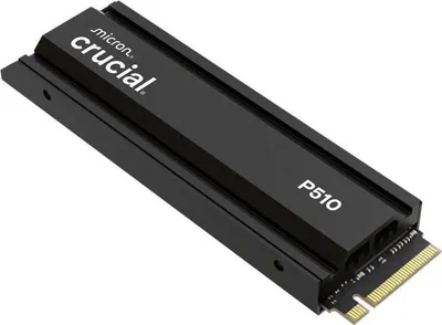 Zdjęcie produktu dla CRUCIAL - P510 - Wewnętrzny dysk SSD - 1 TB - PCIe Gen4 NVMe M.2 - Z radiatorem - Prędkość odczytu do 1100 MB/s - CT1000P510SSD5