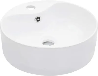 Produktbild von Famanu Runde Keramische Waschbecken mit Überlauf - Für Bad oder WC