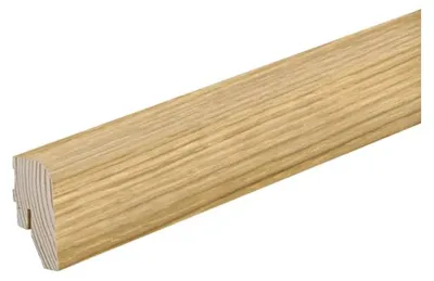 Produktbild von PROFI | 2,40 m | Sockelleiste Spirit Eiche 2,4 m, Sockelleiste furniert Eiche mit Kabelkanal, Dekorleiste Nadelholz, Montage mit Clipsystem, 22 mm breit 45 mm hoch