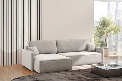Produktbild von Kaiser Möbel Schlafsofa Carlos L-Form, Ecksofa Mit Bettkasten Und Schlaffunktion Stoff Salvador Links Beige