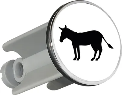 Produktbild von Huuraa Waschbeckenstöpsel Esel Silhouette 4cm höhenverstellbar Abflussstopfen Geschenkidee