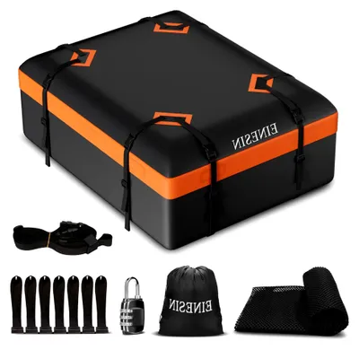 Produktbild von Dachbox für Autos, Dachgepäckträger Tasche, faltbare Dachkoffer, mit Antirutschmatte und Gepäckschloss, für Fahrzeuge mit oder ohne Gepäckträger