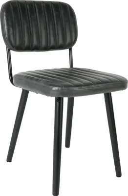 Produktbild von Housecraft Living Jake Worn Esszimmerstuhl Kunstleder Schwarz