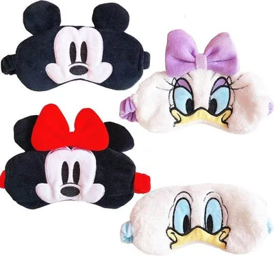 Produktbild von Famanu Schlafmasken Set 4 Stück - Weiche Cartoon Tierdesigns für Erwachsene und Kinder