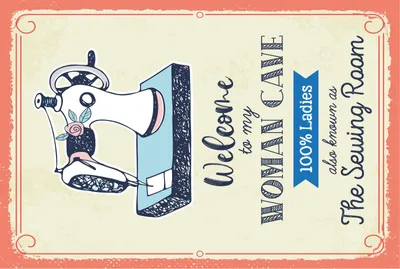 Produktbild von vianmo Blechschild 18x12 cm Welcome to my woman cave