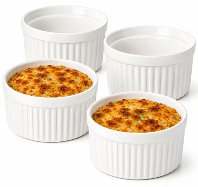 Produktbild von Creme Brulee Schälchen Auflaufförmchen 4er Set 350ml Keramik