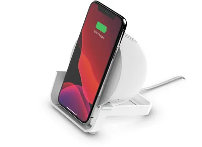 Produktbild von Belkin BoostCharge Wireless Charging Stand + Speaker, wei
