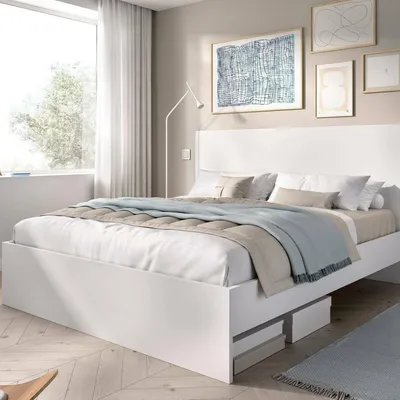 Image de Lana - Lit Double, Blanc, Taille Matelas 160x200 cm