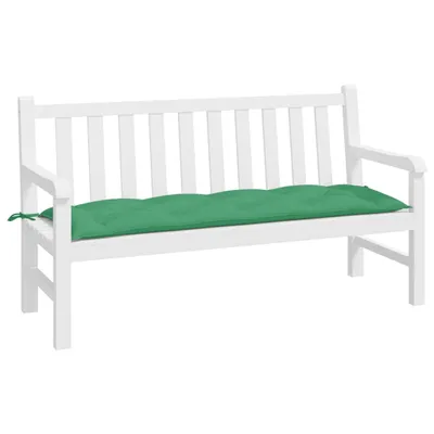 Image de Coussin de banc de jardin vert 150x50x7 cm tissu oxford