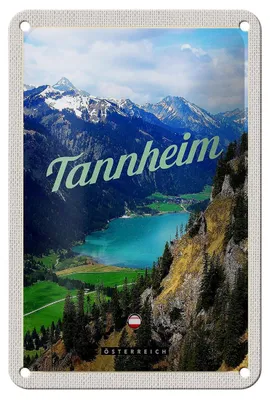 Produktbild von Blechschild Reise 12x18cm Tannheim Wälder Wanderung See Urlaub Schild