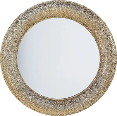 Produktbild von BELIANI Wandspiegel Gold Kunststoff ø 80 cm mit eleganter Ausstrahlung Rund Vintage