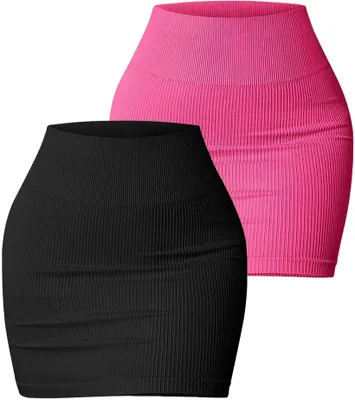 Immagine prodotto di Solidchoice - Set da donna composto da due pezzi: body aderente e mini gonna