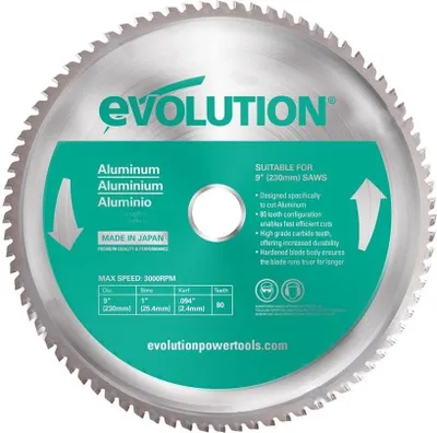 Immagine prodotto di Sega Evolution 230 mm / 80 denti TCT Widia per il taglio dell'alluminio