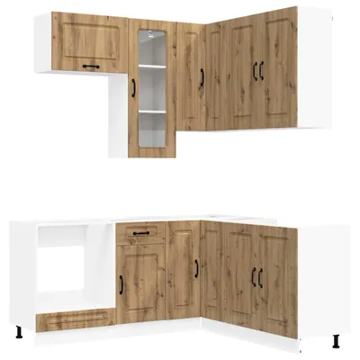 Produktbild von vidaXL Kücheneinheit KALMAR 8 pcs Artisan-Eiche Holzwerkstoff