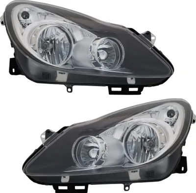 Produktbild von TYC Scheinwerfer Set für Opel Corsa D 7/2006-1/2011 H1 H7 Schwarz Halogen LWR