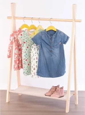 Produktbild von Storage solutions Kleiderständer für Kinder mit 1 Ablage Kiefernholz