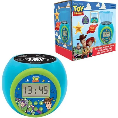 Produktbild von Projektorwecker – – Toy Story – Weck- und Schlummerfunktion – Nachtlicht mit Timer – LCD-Bildschirm – Batterien nicht enthalten
