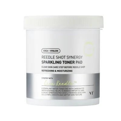 Produktbild von VT COSMETICS REEDLE SHOT SYNERGY SPARKLING TONER PAD 80 Stück – Tonisierende Gesichtspads