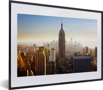 Produktbild von MuchoWow® MuchoWow® Gerahmtes Poster New York - Architektur - Himmel 40x30 cm - Poster mit zchwarzem Bilderrahmen - Bilderrahmen - Poster im Rahmen