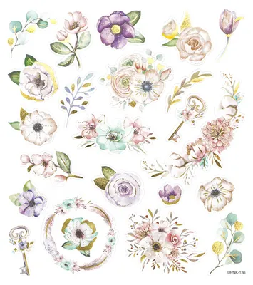 Zdjęcie produktu dla Naklejki - DPCraft - Boho Florals 22 szt