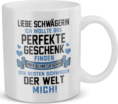 Produktbild von 22Feels Schwägerin Geschenk Hochzeit Frauen Tasse Weihnachten Geburtstag Haferl Kaffeetasse Geschenkidee