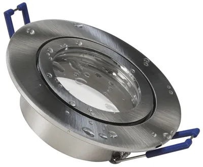 Produktbild von Einbaurahmen McShine "DL-54" rund, Clip-Verschluss, IP44, Edelstahl gebürstet